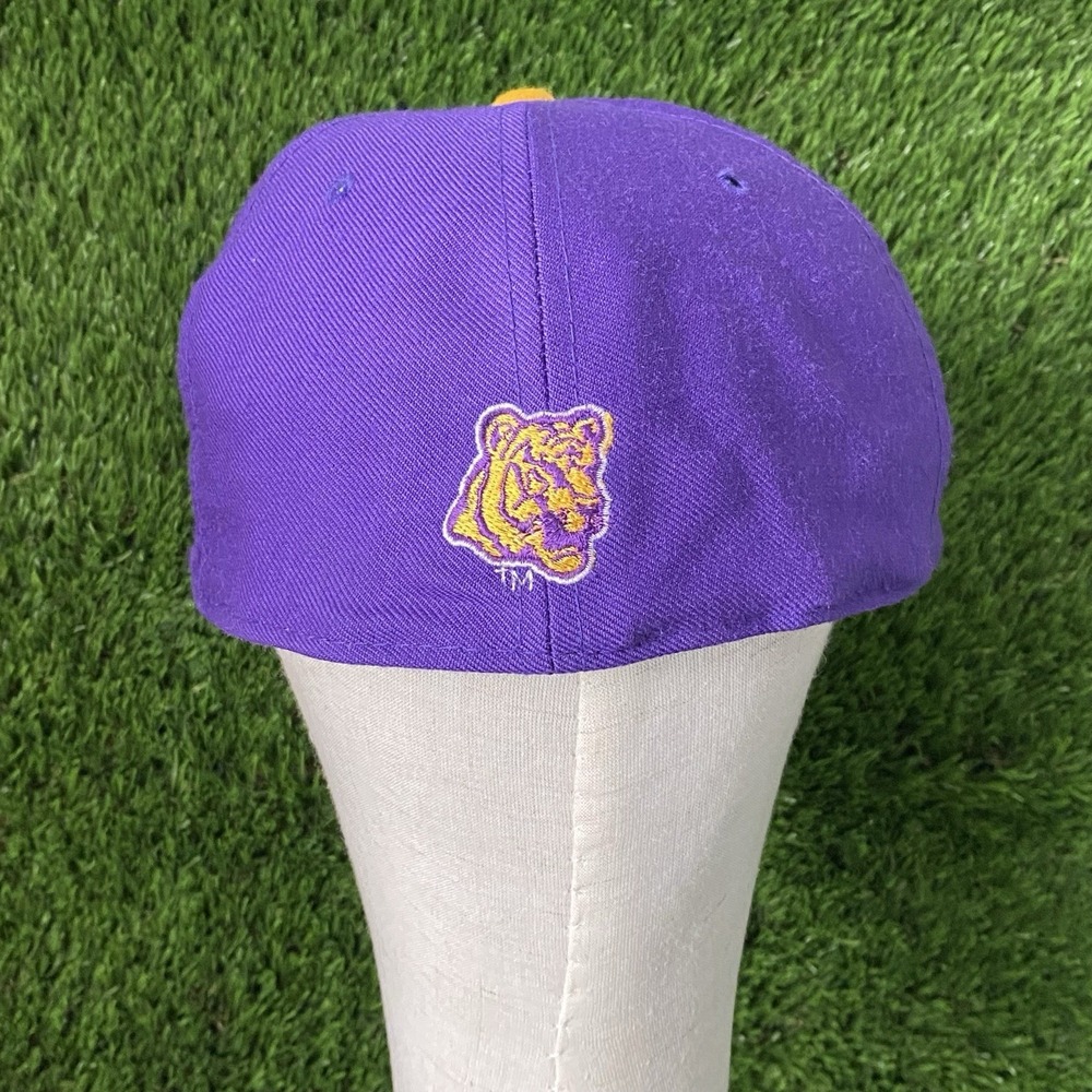 VTG LSU New Era Pro Model 50fifty Fitted 7.5‎ Embroidered Baseball Cap Hat NCAA - Picture 3 of 9